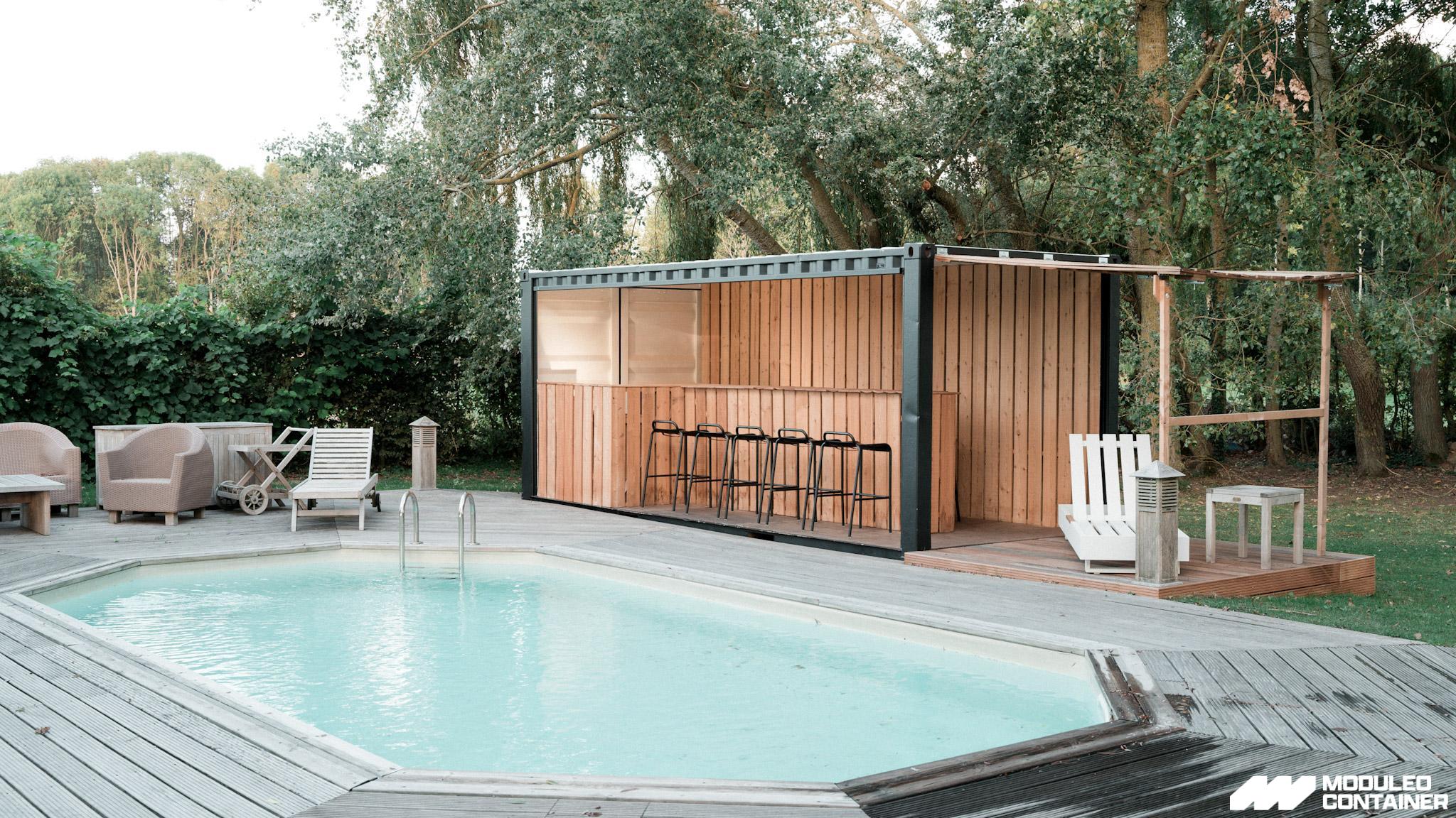 Container Pool House - 20 pieds - Moduleo Container